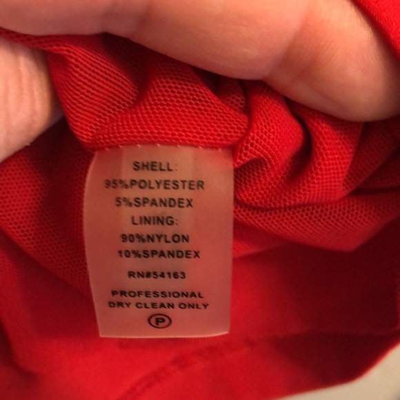 Red Calvin Klein Dress Size 12 - Picture 7 of 11